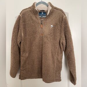 SOUTHERN SHIRT CO UNISEX BROWN SHERPA TEDDY PULL OVER SIZE MEDIUM-